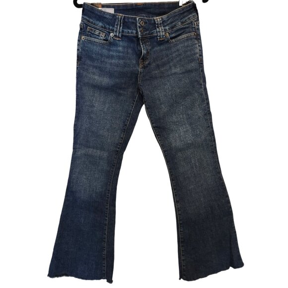 GAP Jeans - Y2K Low-Rise Flare Jeans - Size 27 (4RS) - Raw Hem - Picture 2 of 8